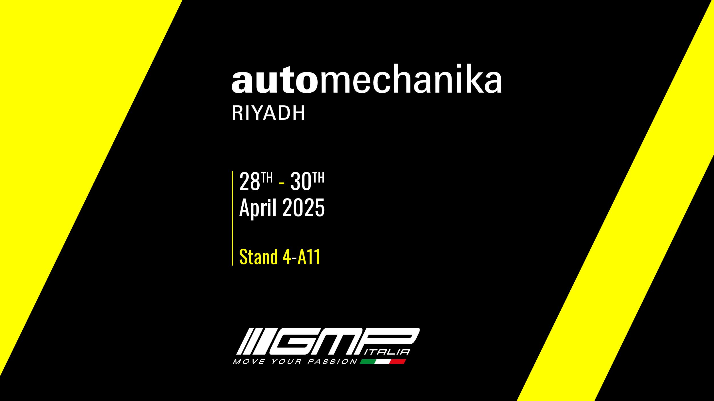GMP Italia partecipa ad Automechanika Riyadh 2025: vieni a trovarci allo Stand 4 - A11